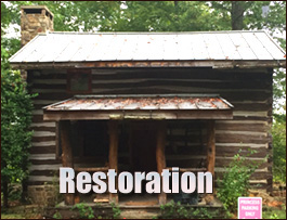 Historic Log Cabin Restoration  Groveoak, Alabama